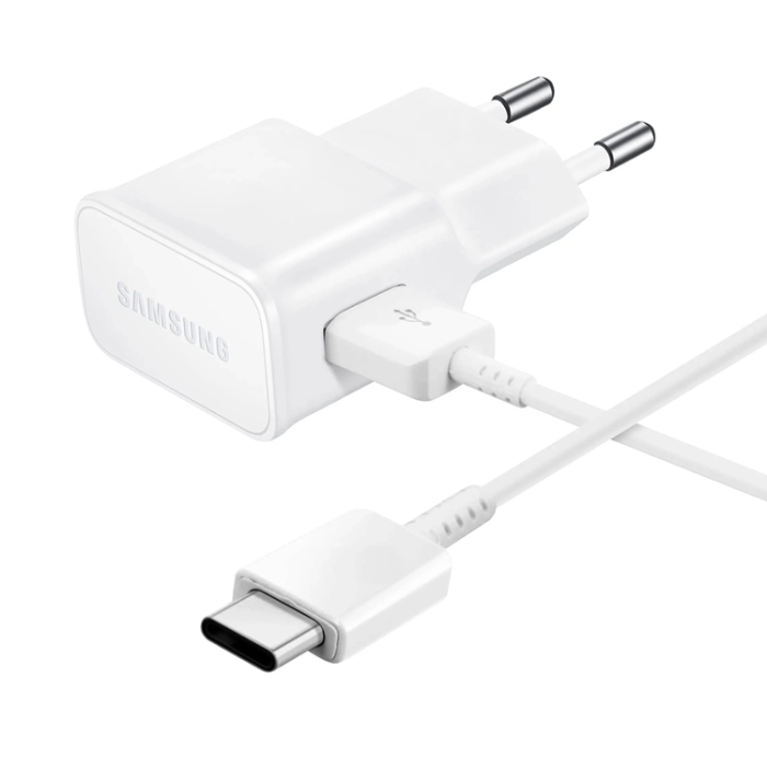 Samsung - Samsung Väggladdare 15W Med USB-A Till USB-C Kabel - Vit