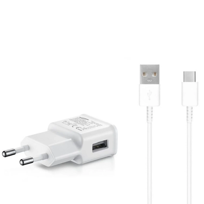 Samsung - Samsung Väggladdare 15W Med USB-A Till USB-C Kabel - Vit