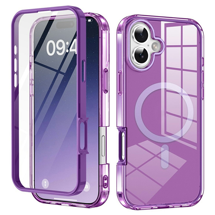 iPhone 17 Mobilskal MagSafe med PET Skärmskydd - Lila | 2353 | AlltMobil