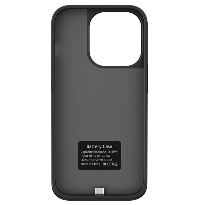 A-One Brand - Galaxy iPhone 16 Pro Batteriskal Kickstand 5000mAh - Svart