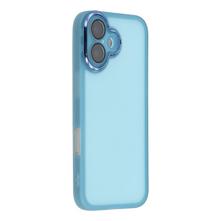 iPhone 17 Mobilskal Electroplated Kameraram - Transparent Blå | 2353 | AlltMobil