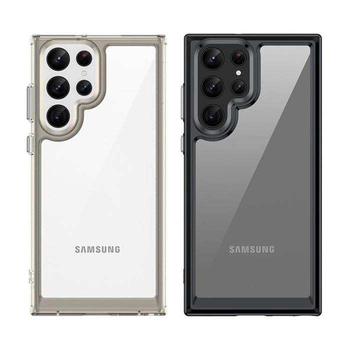 OEM - Galaxy S22 Ultra Skal Outer Space med en Gelram - Röd