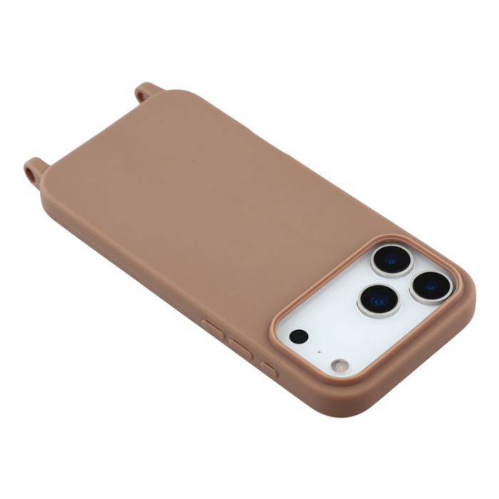 A-One Brand - iPhone 17 Pro Max Mobilskal TPU Shockproof med Lanyard - Brun