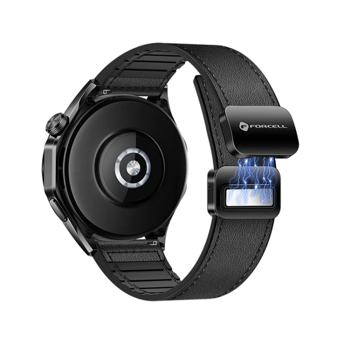 Forcell - Forcell Galaxy Watch 22mm Armband Magnetic - Svart