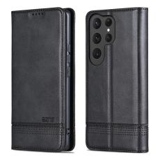 OEM - AZNS Samsung Galaxy S26 Ultra Pl&aring;nboksfodral Konstl&auml;der - Svart