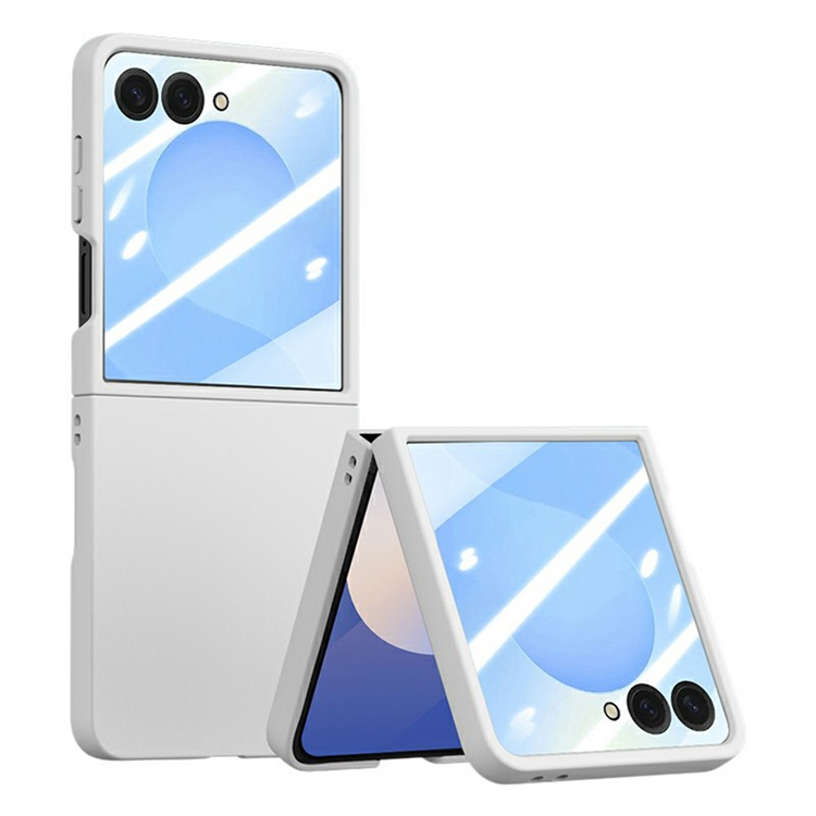 Galaxy Z Flip 7 Mobilskal Stort Fönster Hård PC - Vit | 2353 | AlltMobil
