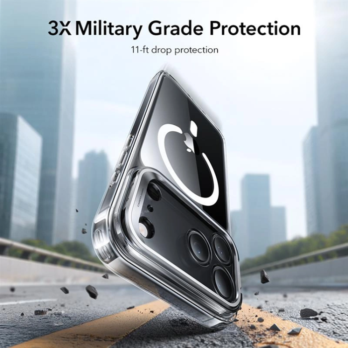 ESR - ESR iPhone 17 Pro Max Mobilskal Magsafe Kickstand Classic Hybird - Clear
