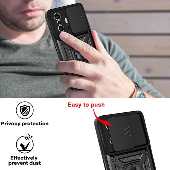 A-One Brand - CamShield Ring Holder Skal Xiaomi 11T / 11T Pro - Svart