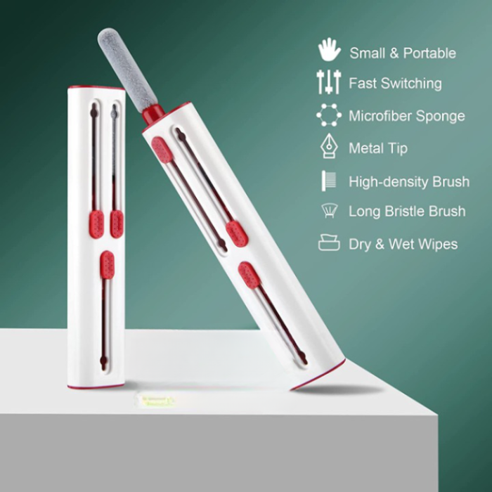 OEM - Multifunction Airpods 1/2/3/Pro Cleaner Kit med Soft Brush - Röd