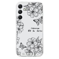 OEM - Mobilskal till Samsung Galaxy A57 M&ouml;nstertryck St&ouml;tt&aring;lig TPU - Butterfly Flower