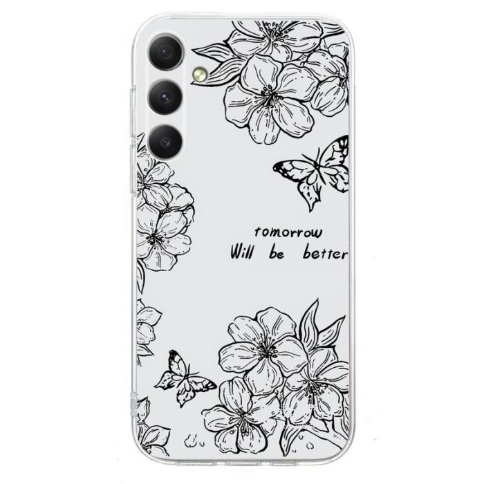OEM - Mobilskal till Samsung Galaxy A57 Mönstertryck Stöttålig TPU - Butterfly Flower