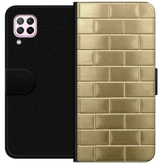 iSecrets - Plånboksfodral till Huawei P40 lite med Gyllene Murstenar