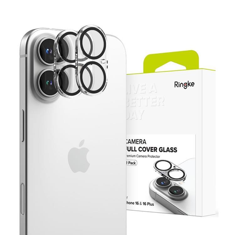 [2-Pack] Ringke iPhone 16/16 Plus Kameralinsskydd Härdat glas - Clear | 5468 | AlltMobil