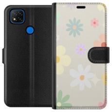 iSecrets - Pl&aring;nboksfodral till Xiaomi Redmi 9C med fejdande blommor