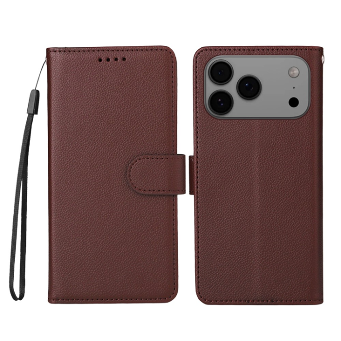 A-One Brand - iPhone 17 Pro Max Plånboksfodral RFID Blocking med Handledsrem
