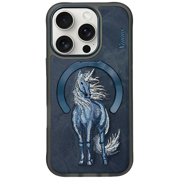 Nimmy iPhone 16 Pro Mobilskal MagSafe Fantasy Animal - Blå | 2353 | AlltMobil