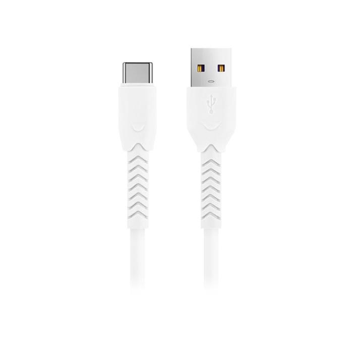 Maxlife - Maxlife USB-C till USB-A kabel 1m 3A MXUC-04 - Vit
