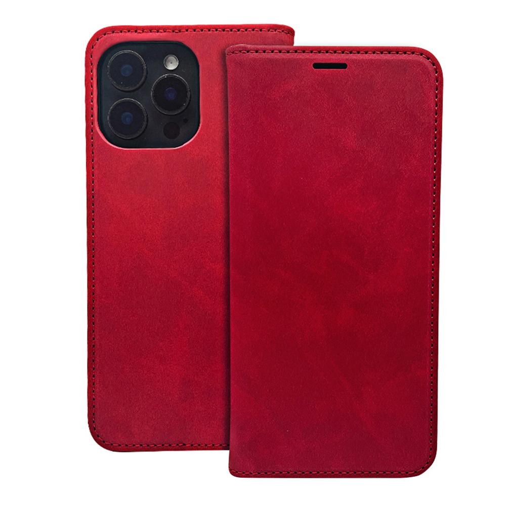 iPhone 16 Plus Plånboksfodral Smart Suede - Röd | 2353 | AlltMobil