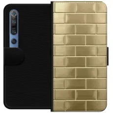 Gustaf - Pl&aring;nboksfodral till Xiaomi Mi 10 Pro 5G med Gyllene Murstenar