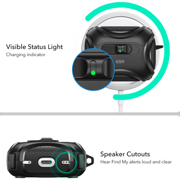 ESR - ESR Apple Airpods Pro 3 Skal Magsafe Cyber Flicklock