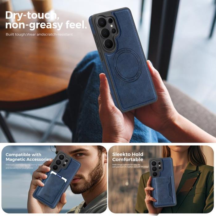 OEM - Mobilskal för Samsung Galaxy S26 Ultra Magnetiskt Konstläder - Safir