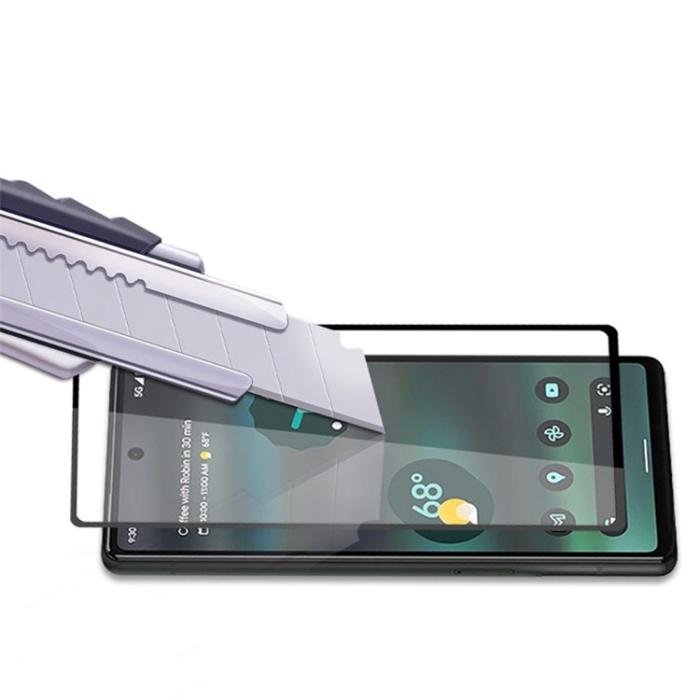 A-One Brand - [2-PACK] Google Pixel 6a Härdat Glas Skärmskydd Full Glue - Svart