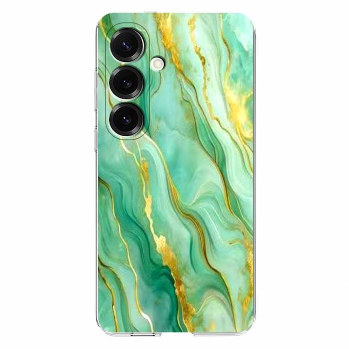 OEM - Mobilskal för Samsung Galaxy S26 Plus Marmortryck TPU - Grön