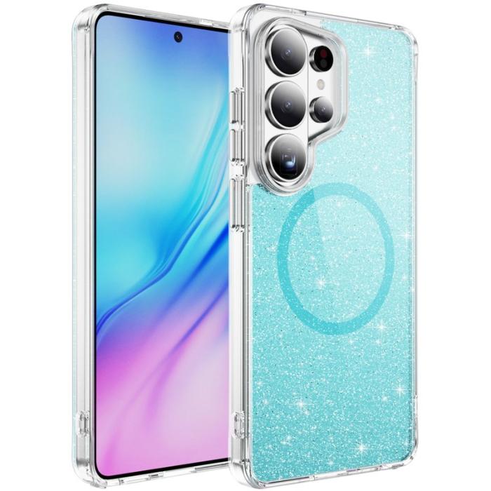 OEM - Mobilskal för Samsung Galaxy S26 Ultra Glitter Magnetiskt PC + TPU - Blå