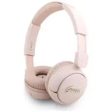 Guess - Guess Over-Ear H&ouml;rlurar Bluetooth 5.3 Metal Logo Script - Rosa