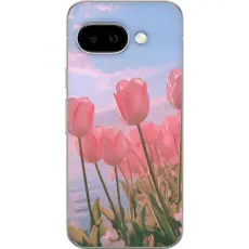 Gustaf - Mobilskal till Google Pixel 9a med Rosa Tulpaner