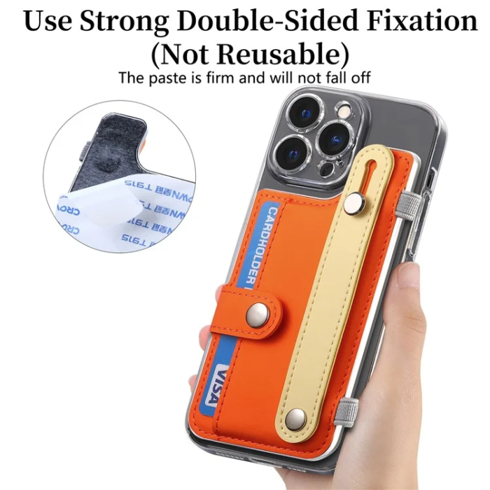 A-One Brand - Korthållare Kickstand PU-läder - Orange