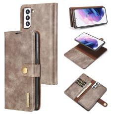 DG.MING - DG.MING Galaxy S21+ 5G 2-i-1 PC Pl&aring;nboksfodral &Auml;kta L&auml;der Gr&aring;
