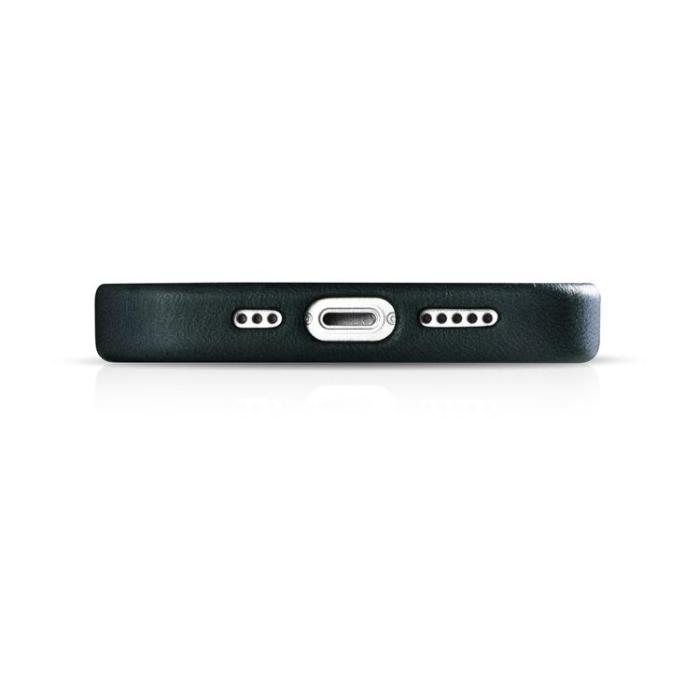 ICARER - iCarer iPhone 14 Skal Magsafe Äkta Läder Oil Wax - Mörkblå