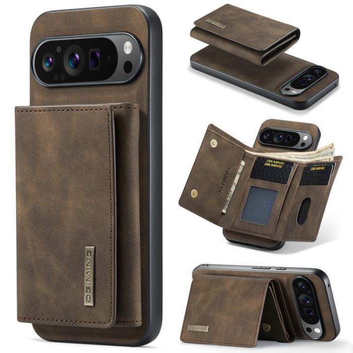DG.MING - DG.MING M1 Series Mobilskal till Google Pixel 9 Pro XL Kickstand Brun