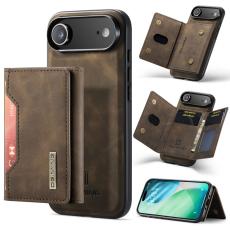 DG.MING - DG.MING iPhone Air Konstl&auml;der Pl&aring;nboksfodral PU + PC + TPU - Brun