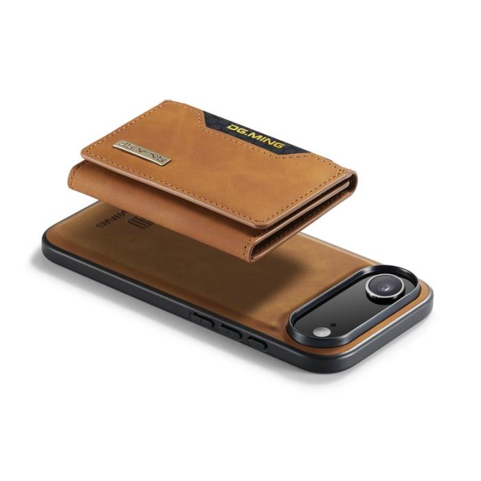 DG.MING - DG.MING iPhone Air Konstläder Plånboksfodral PU + PC + TPU - Brun