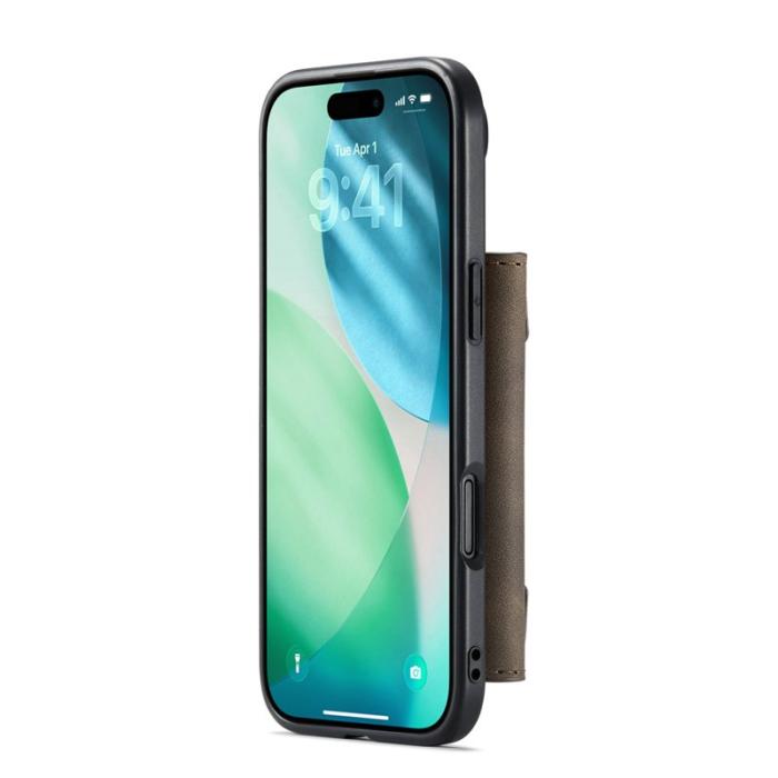 DG.MING - DG.MING iPhone Air Konstläder Plånboksfodral PU + PC + TPU - Brun