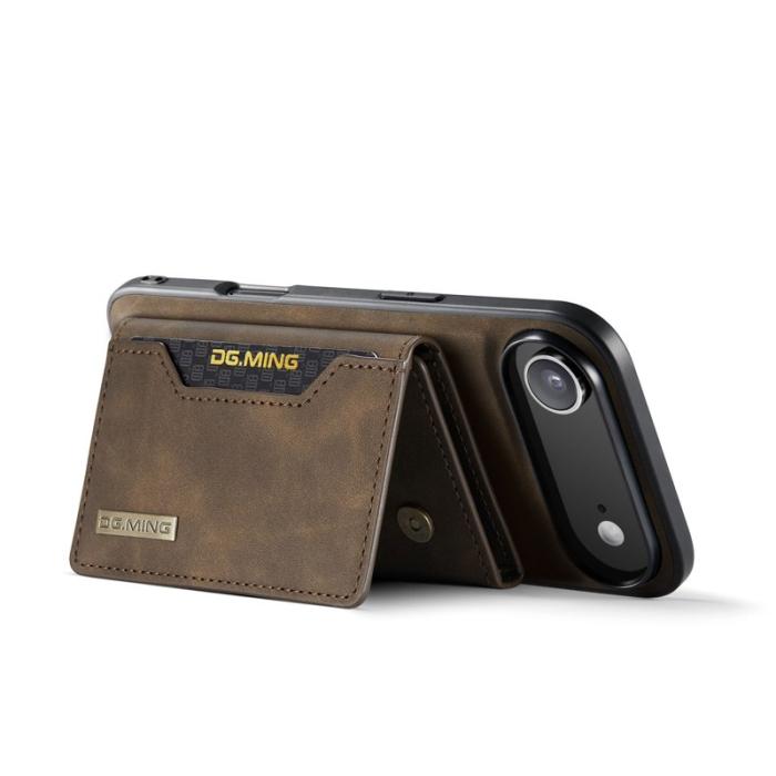 DG.MING - DG.MING iPhone Air Konstläder Plånboksfodral PU + PC + TPU - Brun