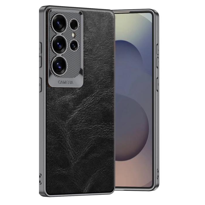 GKK - GKK Mobilskal till Samsung Galaxy S25 Ultra Waxy PU + TPU + PC - Svart