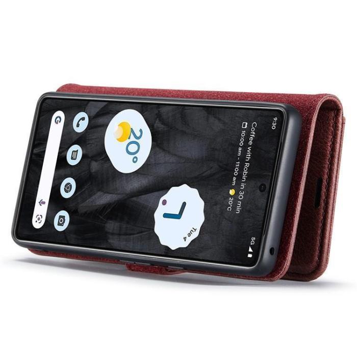 DG.MING - DG.MING Google Pixel 8 Plånboksfodral Äkta Läder - Röd