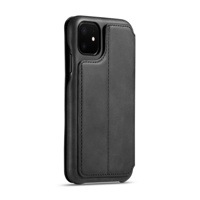 LC.imeeke - LC.IMEEKE Mobilskal till iPhone 11 Retro Stil Äkta Läder - Svart