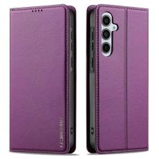 LC.imeeke - LC.IMEEKE L1 Series Pl&aring;nboksfodral Konstl&auml;der - Skydd f&ouml;r Samsung A16 - Lila
