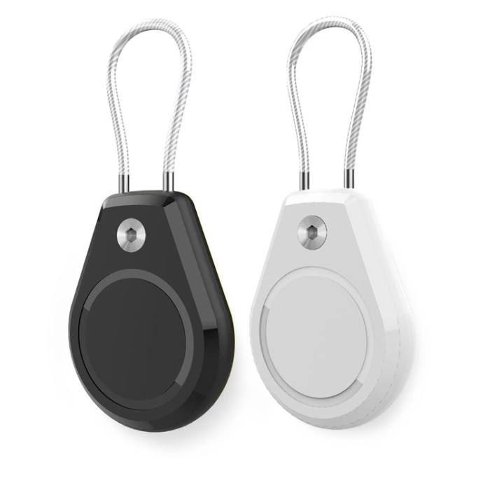 OEM - [2-Pack] AirTag Skal Vattentätt med Stålkabel - Svart/Vit