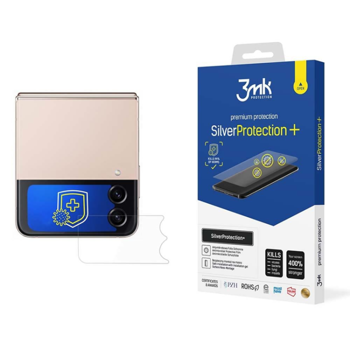 3MK - 3MK Galaxy Z Flip 4 Plastfilm skärmskydd Silver Protection+