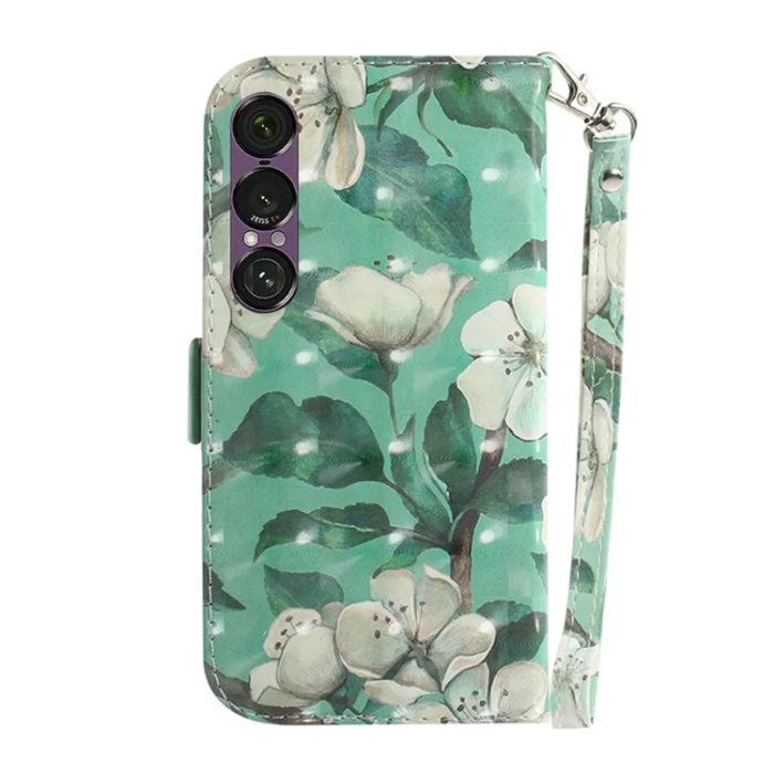 A-One Brand - Sony Xperia 1 VII Plånboksfodral med Handledsrem - Flowers
