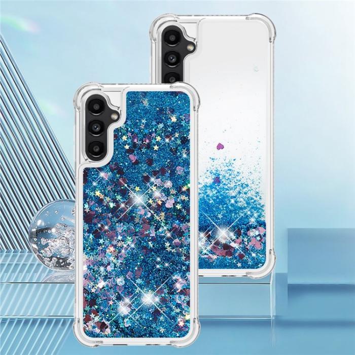 A-One Brand - Galaxy A14 5G/4G Mobilskal YB Quicksand Glitter TPU - Blå