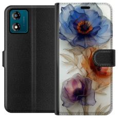 iSecrets - Plånboksfodral till Motorola Moto E13 med Silkesblommor