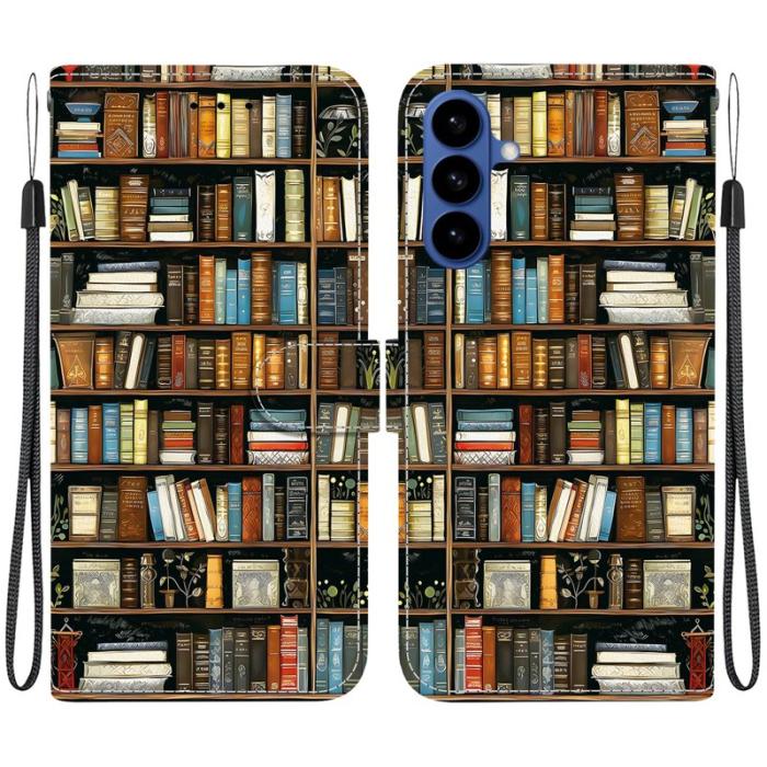 OEM - Samsung Galaxy S26 / S26 Pro Fodral Äkta Läder Ställ - Bokhylla