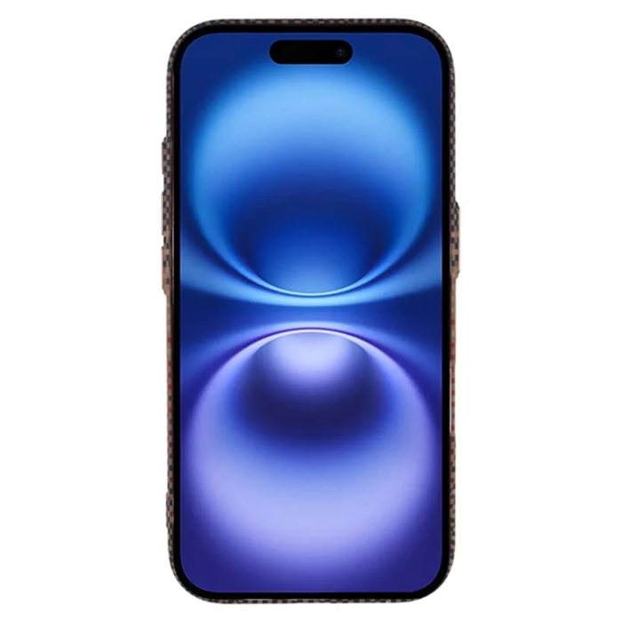 A-One Brand - iPhone 16 Mobilskal Magsafe Kevlar Aramid Fiber - Guld