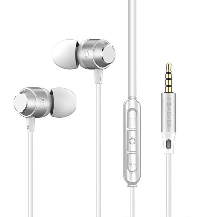 Forever - Forever In-Ear Hörlurar Trådbundna Jack 3.5mm EP-01 - Vit